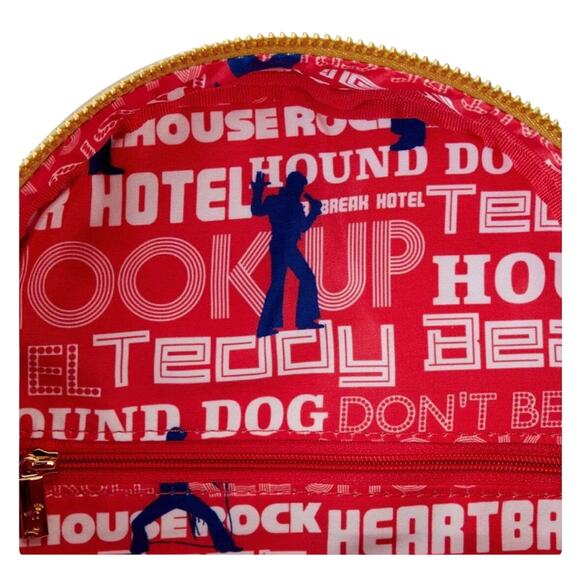 Loungefly Elvis Presley Aloha Jumpsuit Cosplay Mini Backpack - NWT - Picture 4 of 4